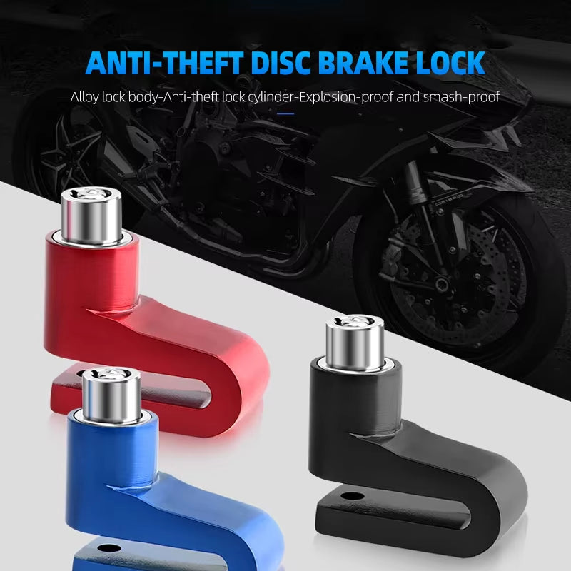 Motorcycle Lock Security anti Theft Bicycle Motorbike Motorcycle Disc Brake Lock Theft Protection for Scooter Safety Bike Lock